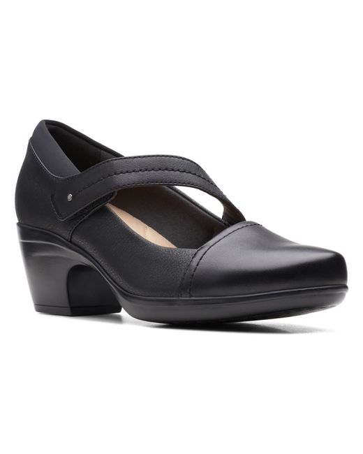 Clarks Emily Pearl Leather Block Heel Pumps in Black Lyst