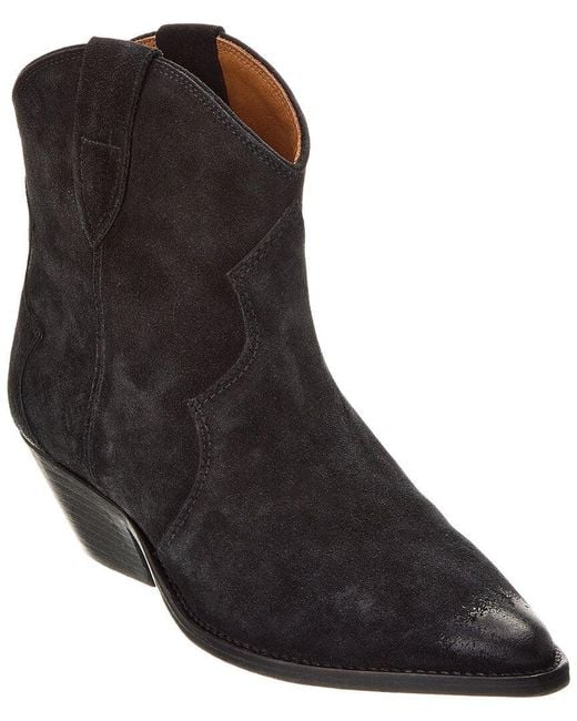Isabel Marant Black Dewina Suede Bootie