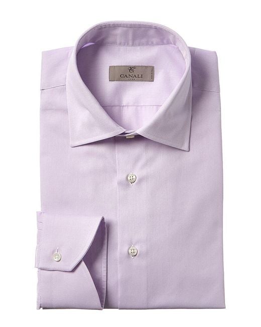 Canali Purple Dress Shirt for men