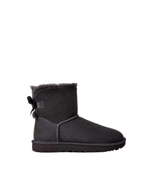 Ugg Black Mini Bailey Bow Ii Obsidian 1016501-Obs