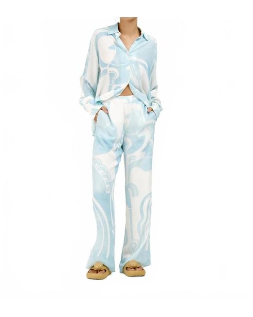 ROAME. Blue Fez Pant