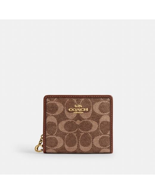 COACH Brown Snap Wallet