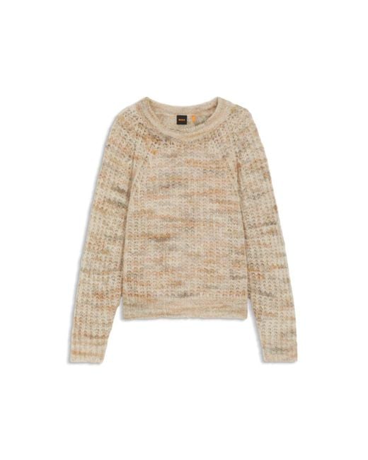 Boss Natural Multicoloured-Yarn Sweater