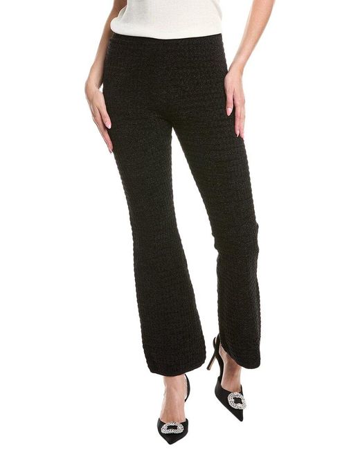 Sandro Black Chenille Wool-Blend Pant