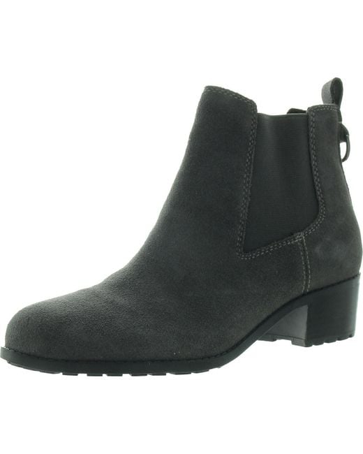 Easy Spirit Women's Black Stretch Faux Suede Ankle Boots