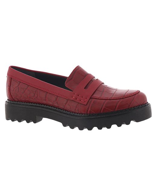 Circus by Sam Edelman Red Desmond Embossed Slip-on Penny Loafers