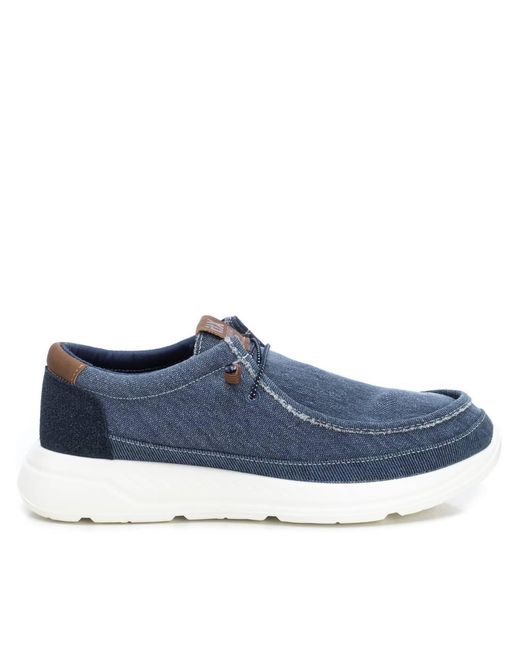 Xti Blue Canvas Loafers Jack By for men