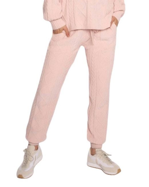 Pj Salvage Pink Cable Lounge jogger Pants