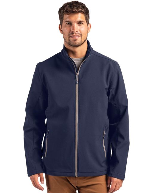 Clique Blue Tempo Stretch Full Zip Softshell Jacket for men