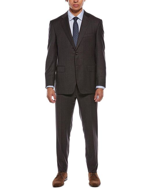 Canali Black 2Pc Wool Suit for men
