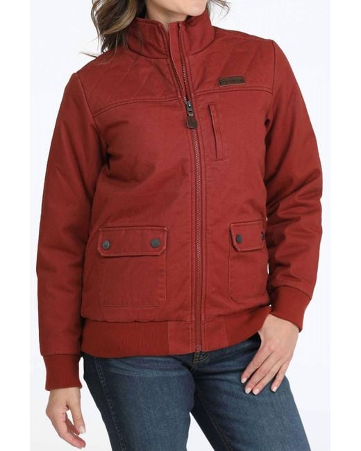 Cinch Red Bomber Jacket