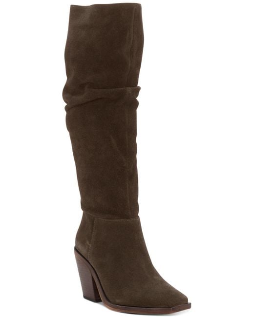 vince camuto suede knee high boots