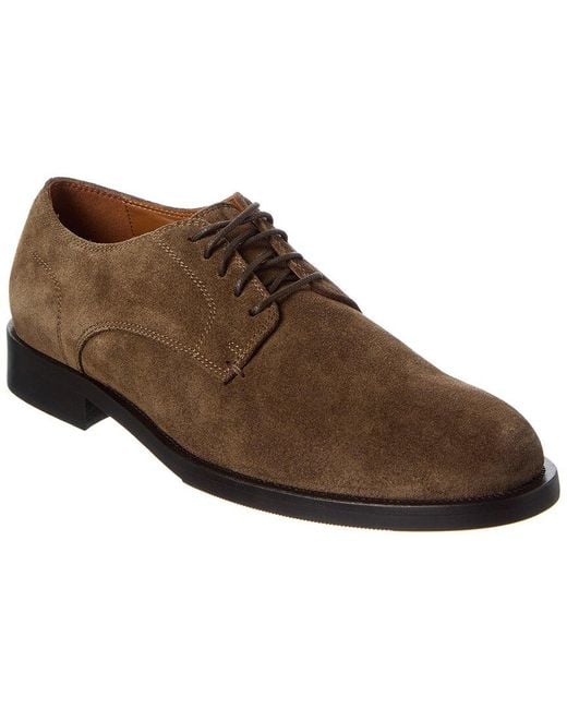 Aquatalia Brown Arturo Suede Oxford for men
