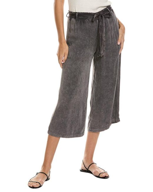 Chaser Brand Gray Heirloom Cropped Paperbag Pant