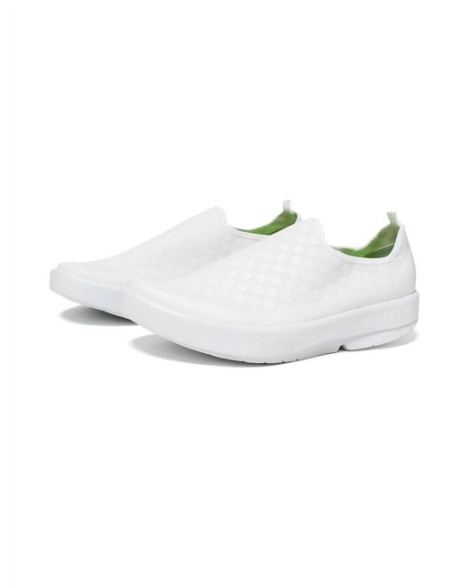 TAKAHIROMIYASHITA The Soloist White Checker Sneaker for men