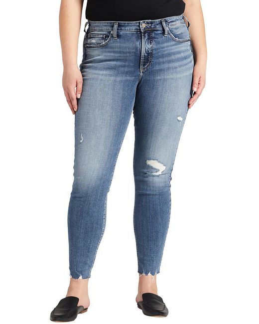 Silver Jeans Co. Blue Most Wanted Mid-rise Universal Fit Skinny Jeans