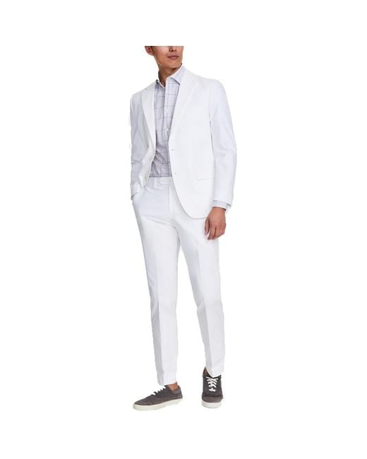 Tommy Hilfiger White Conrad Stretch Cotton Two-Button Blazer for men