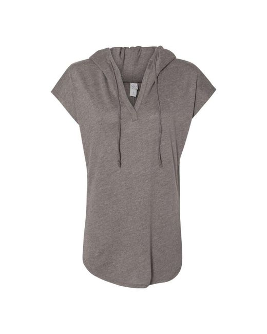 Alternative Apparel Gray Vintage Jersey Hooded Poncho