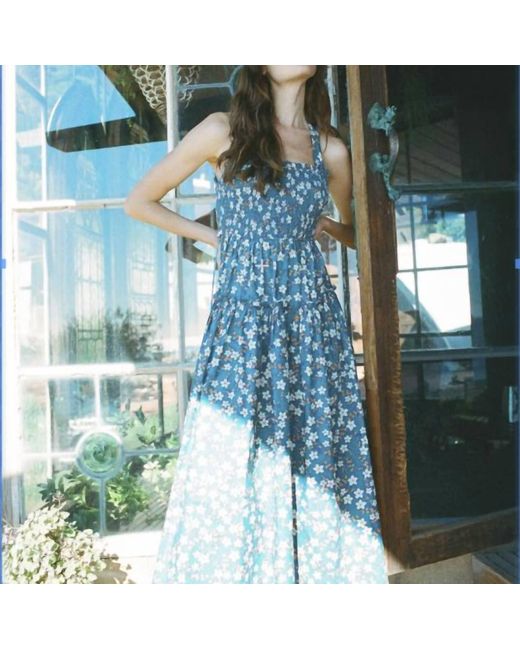 By Together Blue Blissful Blossum Maxi Dress