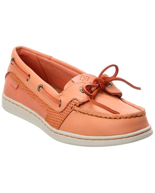 Sperry Top-Sider Orange Starfish Eco Perf Leather Boat Shoe