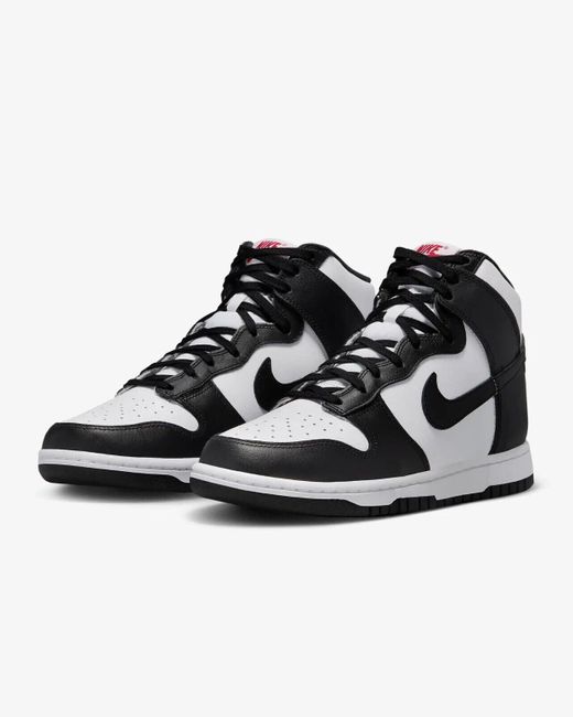 Nike Dunk High Dd1869-103 Sneaker Us 8.5 Black Leather Casual Jpe37