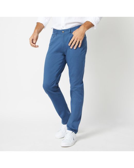 Nautica Denim Slim Fit Stretch Pant in Blue for Men | Lyst