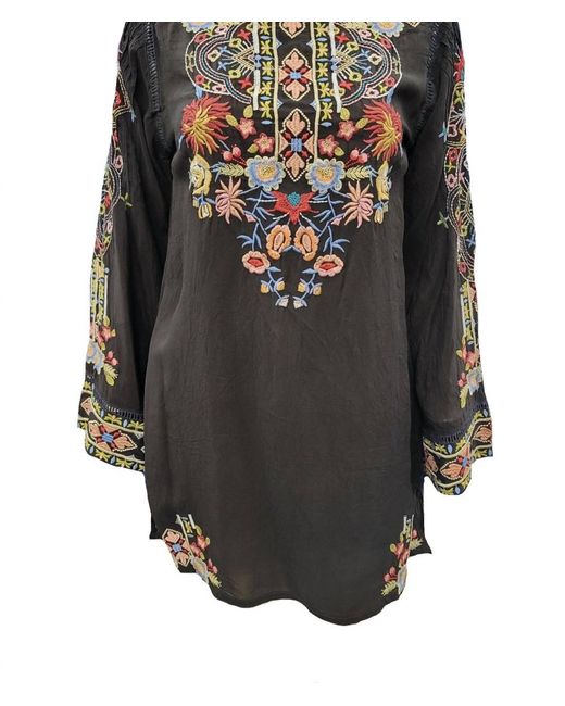 Johnny Was Gray Sypress Blouse