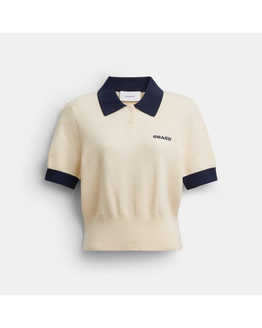 COACH Blue Knit Polo