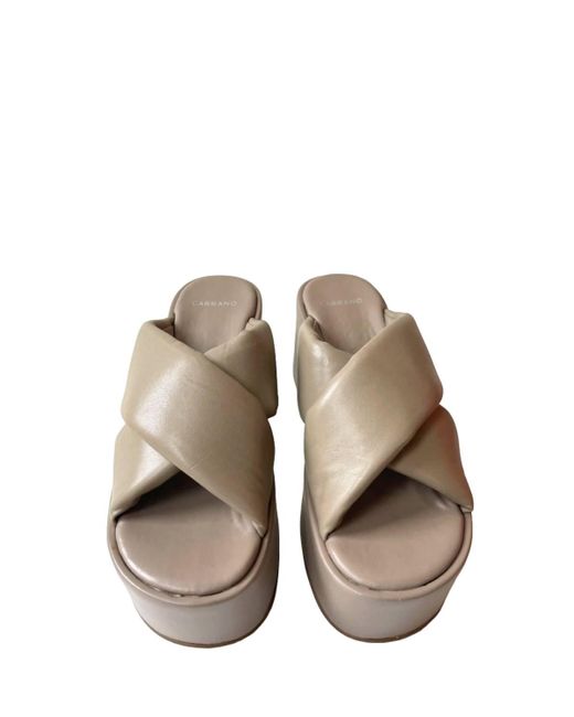 Carrano Natural Ivonne Puffy Wedge Sandals