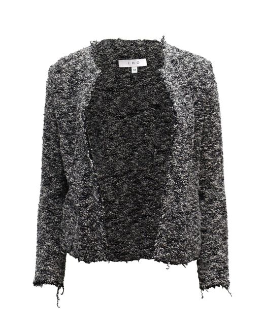 IRO Black Chada Knit Open-Front Jacket