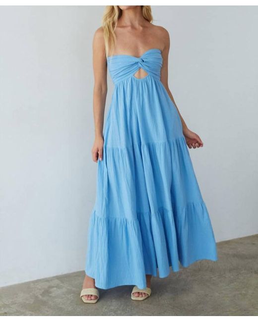 fitted lace wedding dress Polka Dot Cascade Maxi Dress main image 1