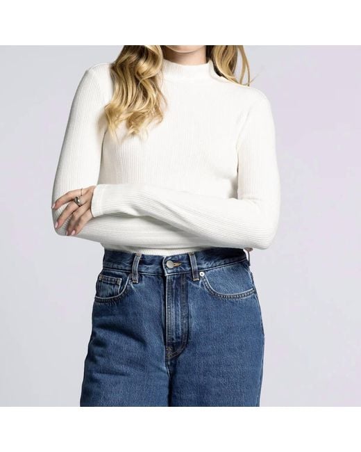 WEEKEND LOS ANGELES Blue Eclipse Mock Neck Top