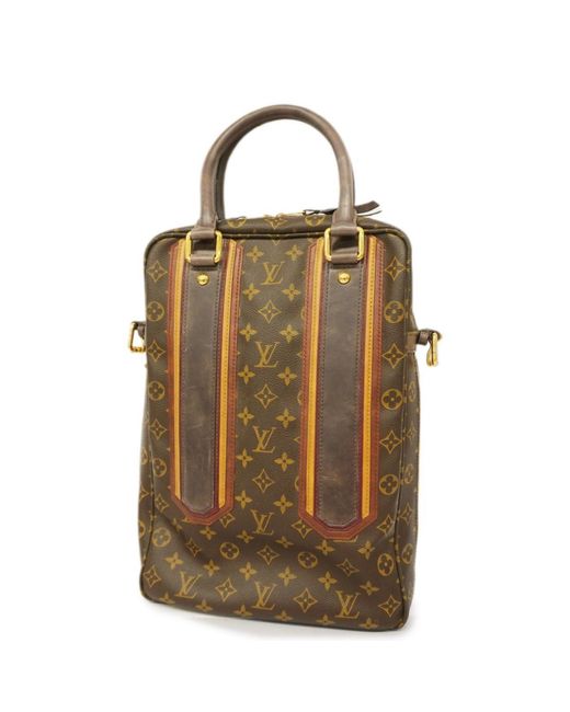 Louis Vuitton Brown Bequia Canvas Handbag (pre-owned)