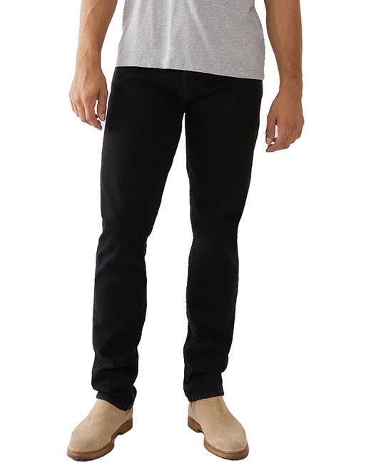True Religion Black Geno Mid-rise Relaxed Slim Jeans for men