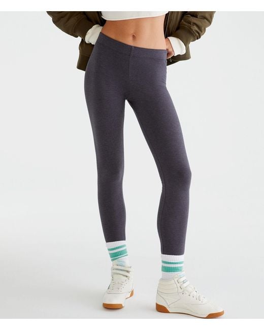 Aéropostale Solid High-waisted Leggings in Blue