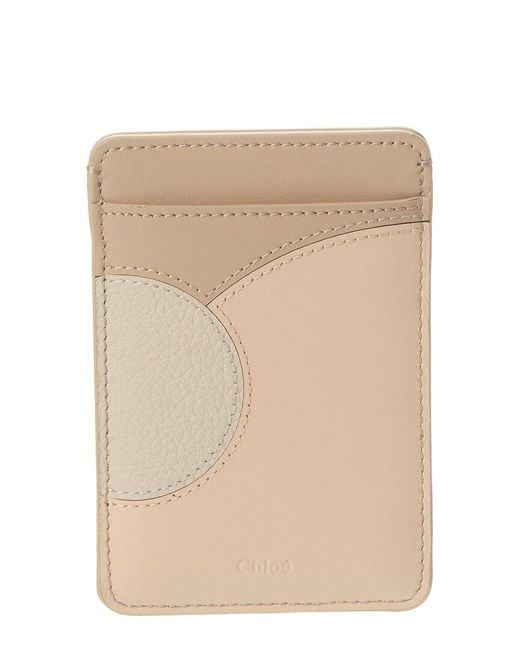 Chloé Natural Moona Leather Card Holder