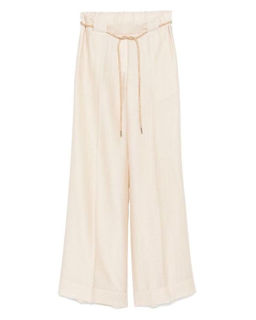 Blugirl Blumarine Natural Light Wide Leg Trousers