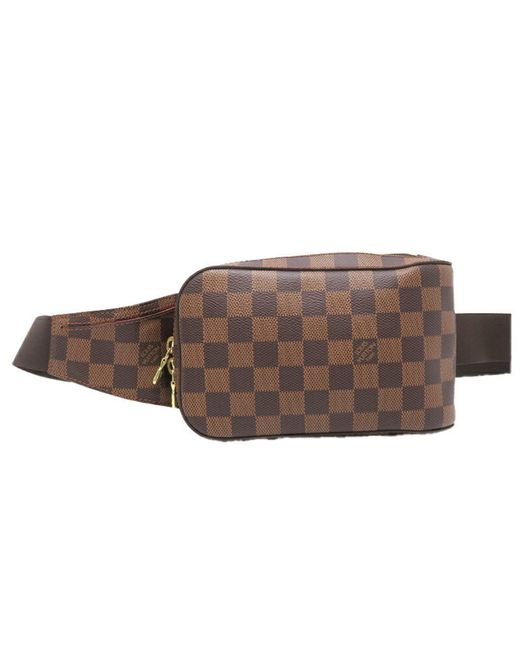 Louis Vuitton Brown Geronimo Canvas Shoulder Bag (pre-owned)