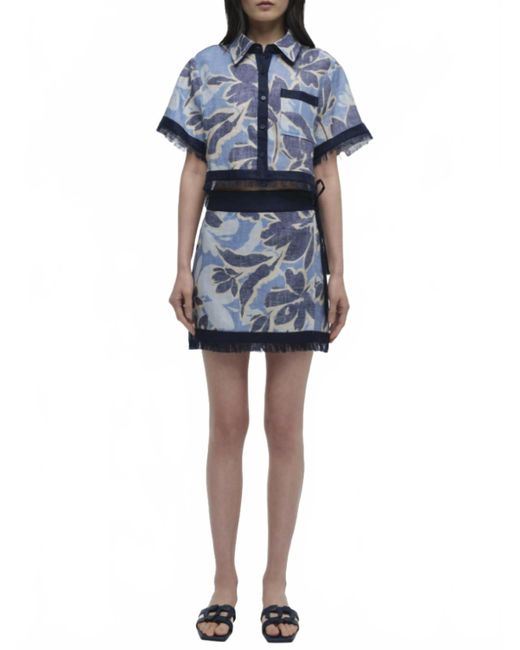 Jonathan Simkhai Blue Topanga Blouse