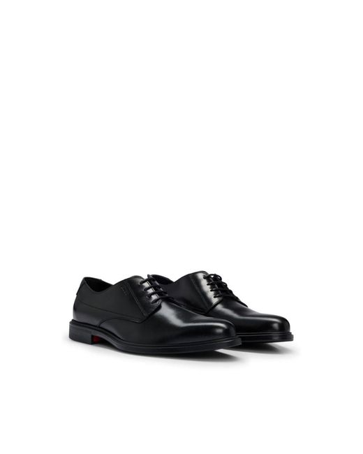 HUGO Black Derby Shoes for men