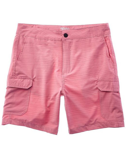 Mr. Swim Pink Cargo Hybrid Short for men
