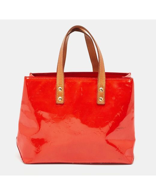 Louis Vuitton Red Monogram Vernis Reade Pm Bag