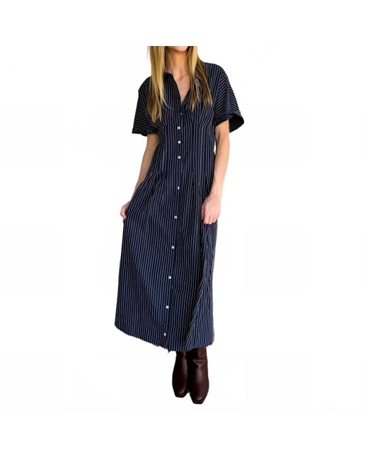 In The Beginning Women's Blue Esther Buttondown Dress