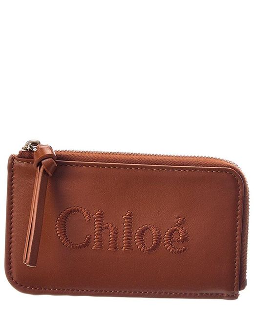 Chloé Brown Sense Leather Coin Purse