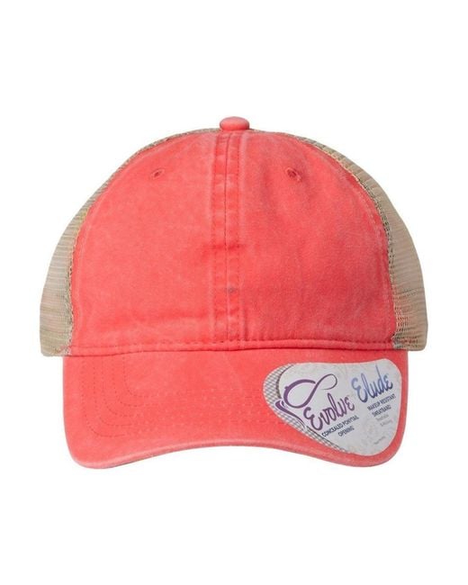 Infinity Her Red Washed Mesh-Back Cap