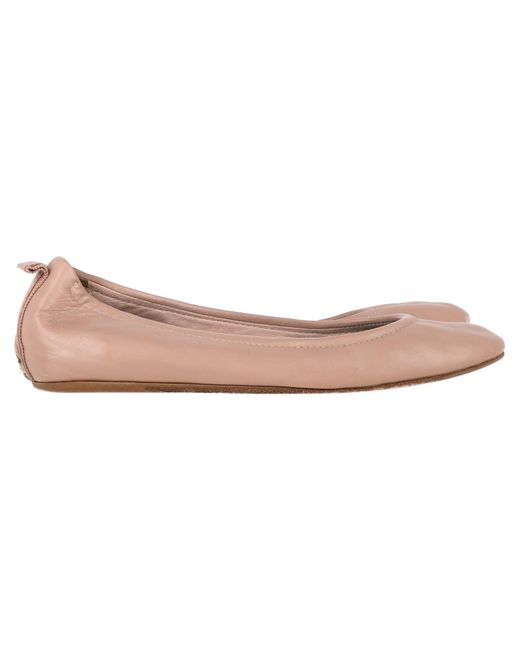 Lanvin Pink Round Toe Ballet Flats