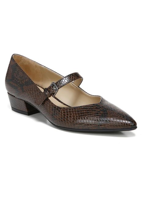 Naturalizer Brown Florencia Faux Leather Lizard Embossed Pumps