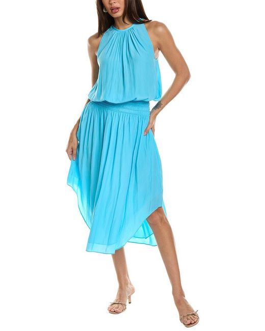 Ramy Brook Blue Sleeveless Audrey Midi Dress