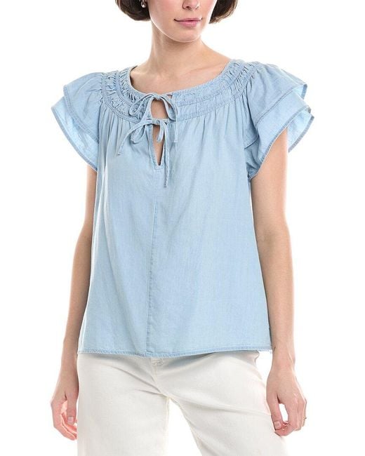 Sam Edelman Blue Tabitha Blouse