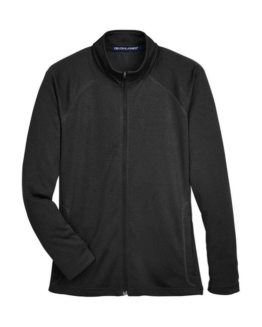 Devon & Jones Black Stretch Tech-Shell Compass Full-Zip Jacket
